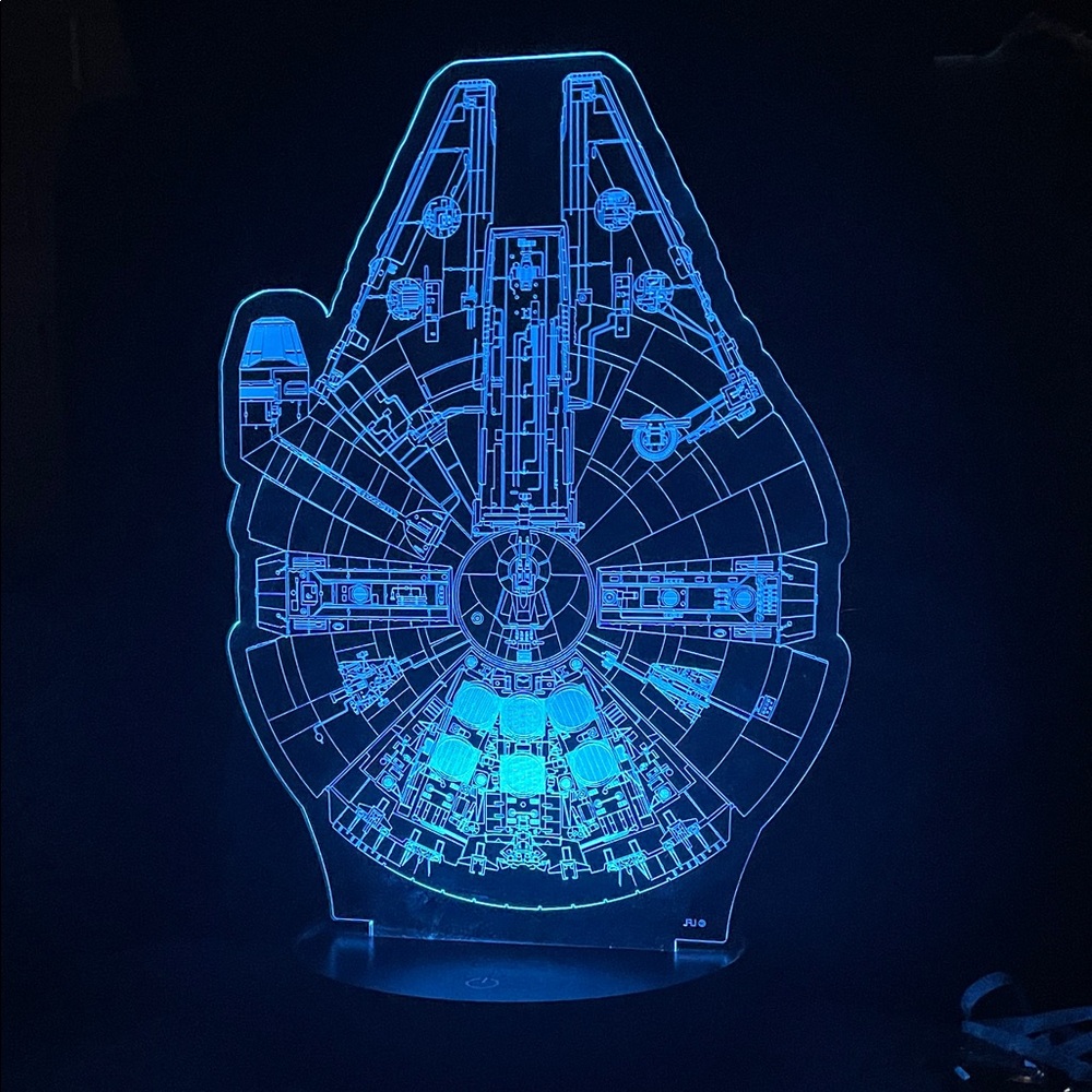 Multi color LED Star Wars Millennium Falcon 3D Night Light